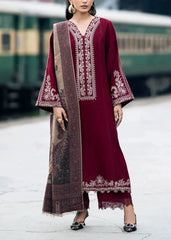 Embroidered Dhanak Three Piece Winter Collection