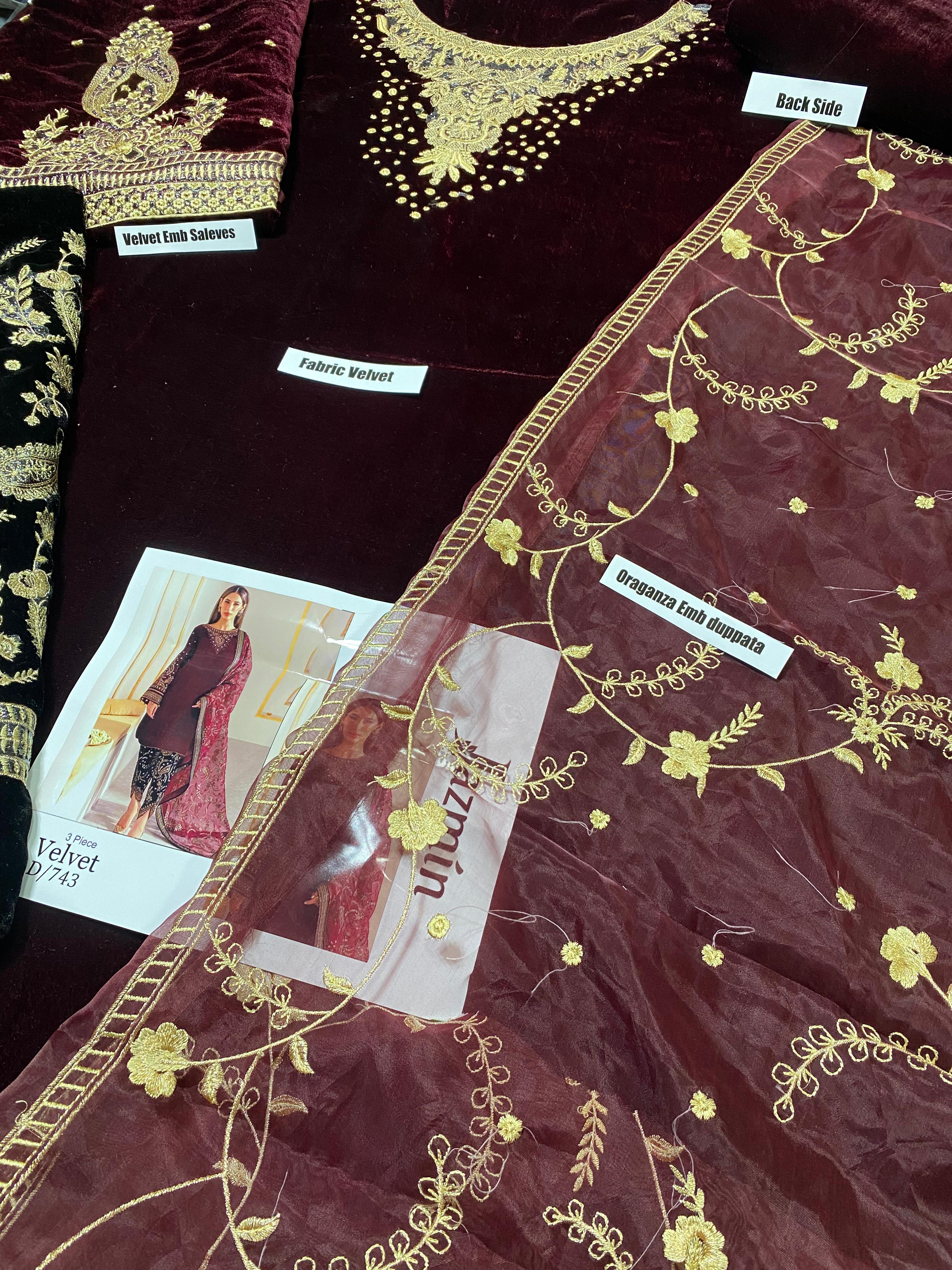 Velvet full winter suit