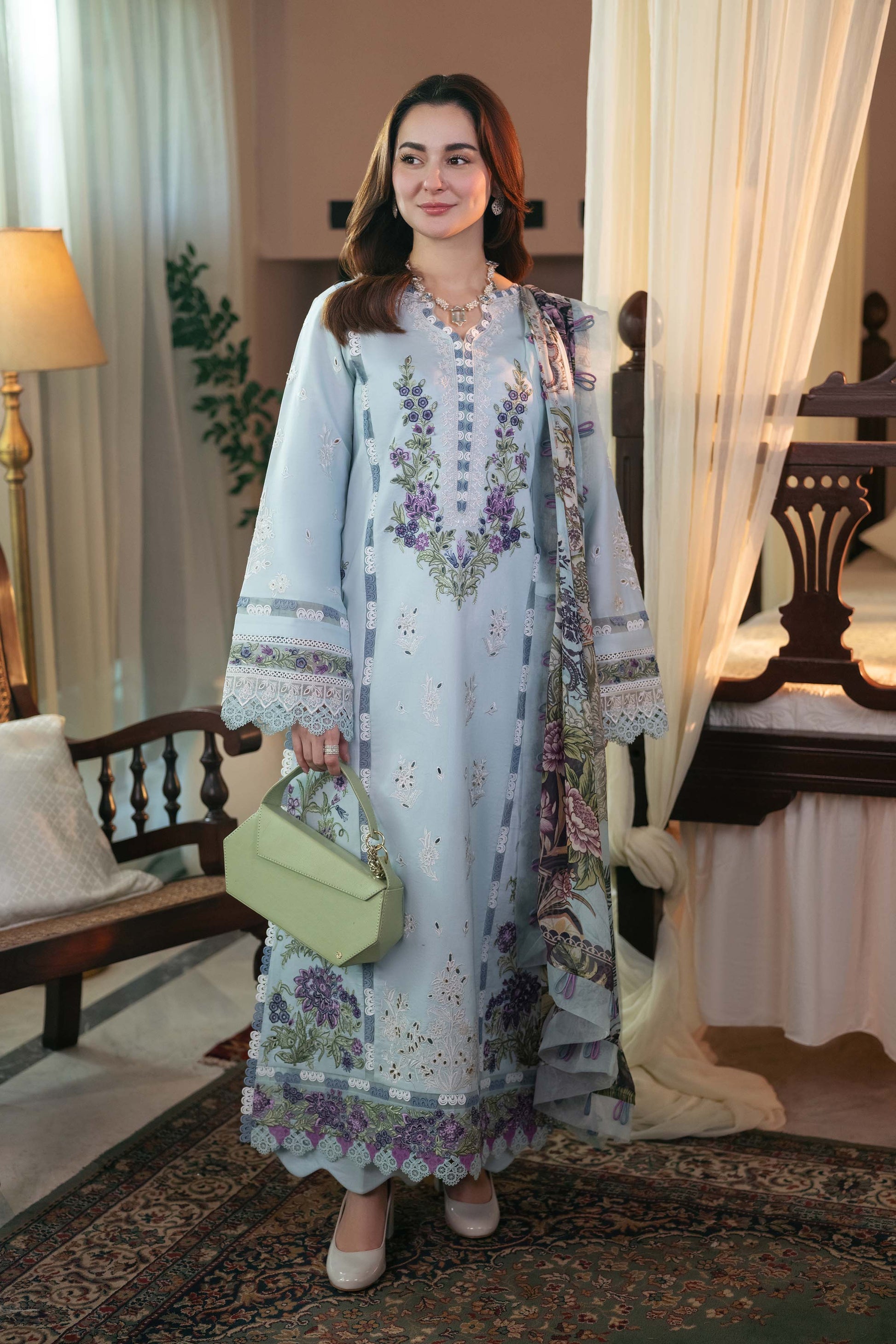 Embroidery Dhanak Three Piece Winter Collection